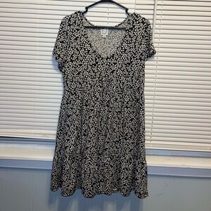 Black & white flower summer dress